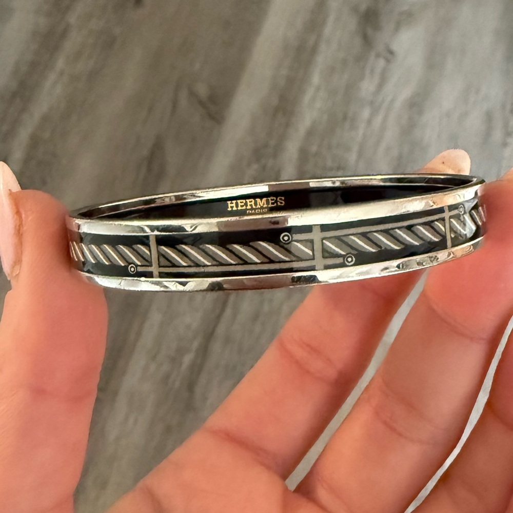 Black & White Hermes Bangle